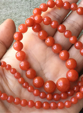 南红玛瑙联合料樱桃红玉珠项塔链