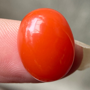 16.8*13毫米天然四川联合南红玛瑙戒面 樱桃红玉石戒指