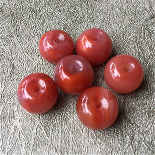10mm四川九口料南红玛瑙冰飘火焰红苹果珠.DIY配件780