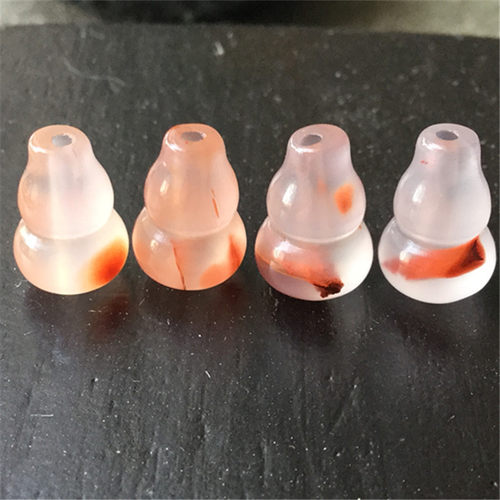 天然川料南红玛瑙冰飘红小葫芦.背云弟子珠DIY配件767