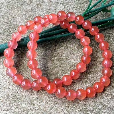 7mm天然保山料南红玛瑙单圈手串
