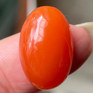 20.15*13.3毫米天然四川联合南红玛瑙戒面 樱桃红玉石戒指