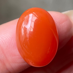17.36*12.5毫米天然四川联合南红玛瑙戒面 樱桃红玉石戒指
