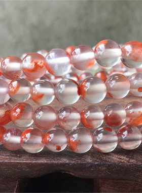 天然南红冰手串荔枝冻飘花清秀