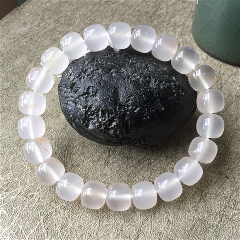 天然九口南红玛瑙冰飘漂花荔枝冻老型手串手链7