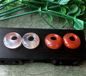 天然四川南红玛瑙高冰飘花公主扣平安扣耳环耳钉402