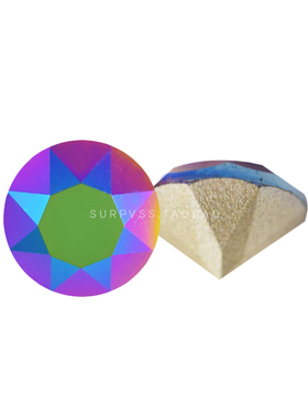 正品奥地利华子水晶1088圆形尖底钻美甲DIY贴钻堆钻001SCGR幻紫绿