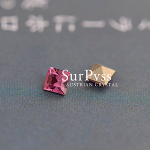正品奥地利施家水晶4428尖底方形美甲华子饰品DIY贴钻堆钻209玫红