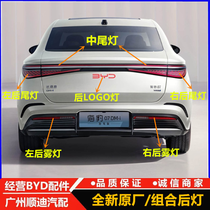 比亚迪海豹07dmi智驾版后中尾灯