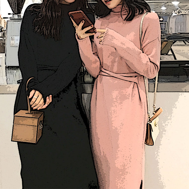 ¡ô°²Äȼҡô2018¶¬¼¾Ð¿²æÏµ´øÕëÖ¯Á¬ÒÂȹ´òµ×°ë¸ßÁìëÒÂȹ×ÓÅ®