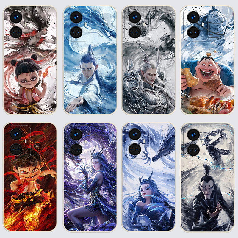 realme10pro+手机壳RMX3687哪吒之魔童闹海直边软壳ppip硅胶0pp0全包rm10p+女真我10pro+防摔保护套男时尚潮