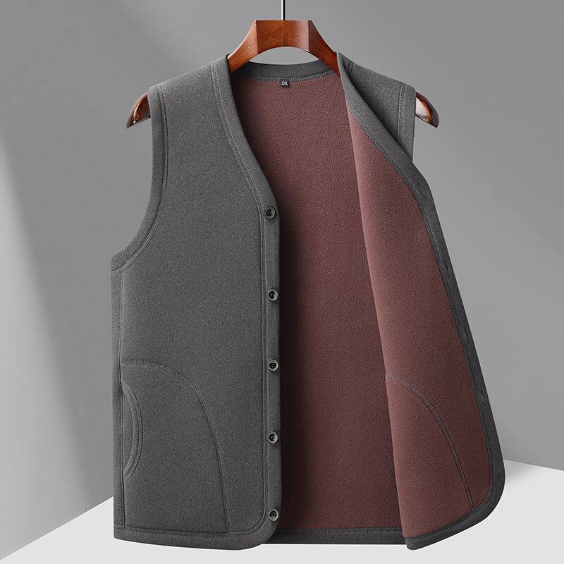 中老年人加绒马甲新款秋冬季加厚保暖挡风棉坎肩中年爸爸保暖背心,男装,常规马甲,淘宝优惠券,粉丝福利购,淘宝优惠卷