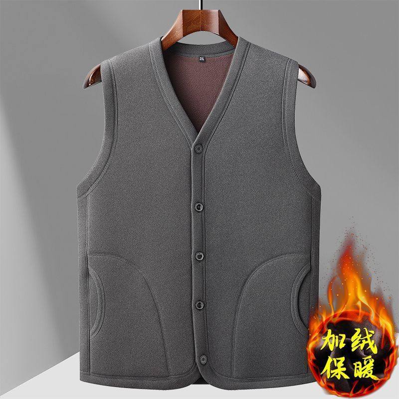 中老年人加绒马甲秋冬季新款保暖外套老人坎肩爸爸装保暖爷爷背心,男装,常规马甲,淘宝优惠券,粉丝福利购,淘宝优惠卷