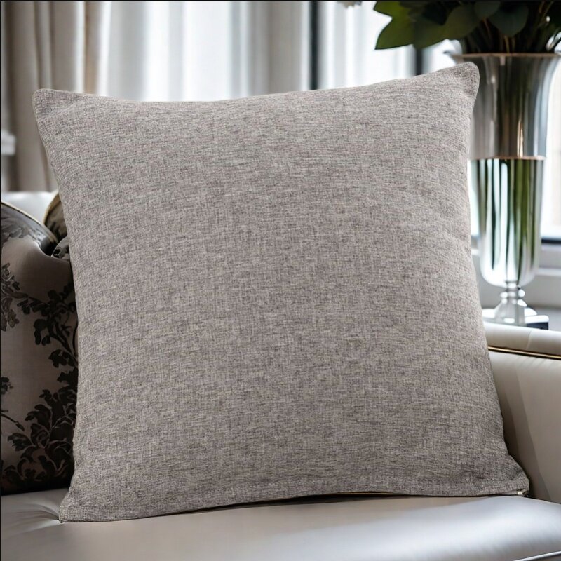 抱枕套50x50不含芯素色加厚办公室方形护腰靠垫素雅沙发靠背套