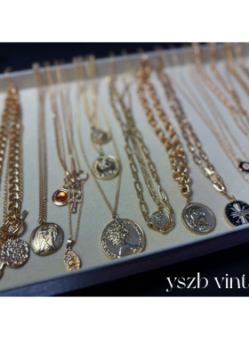 复古巴洛克人像十字架多层项链