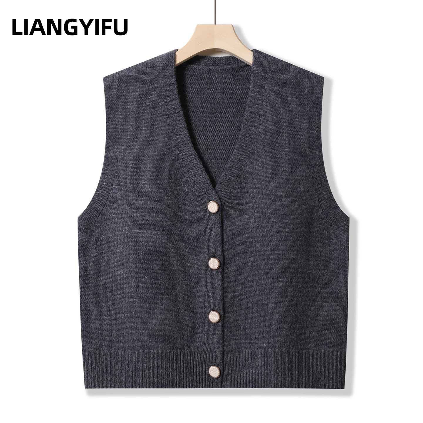 秋冬外搭纯羊毛无袖针织马甲坎肩纯色百搭女士毛线背心马夹开衫春,女装/女士精品,马夹,淘宝优惠券,粉丝福利购,淘宝优惠卷
