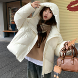 25冬新白色短款连帽设计感羽绒棉棉衣外套170-2578-P210-K308，女装棉衣/棉服，浙宝170