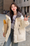 现货24冬50绒工装风撞色连帽羽绒服170A-2369-P265-K388，女装羽绒服，浙宝170