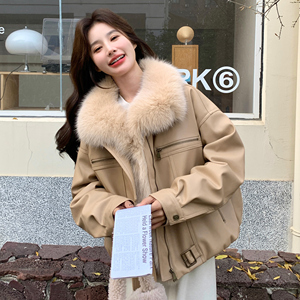 25冬新 环保兔毛领90绒短款派克服170-6816-P320-K468，女装派克服，浙宝170