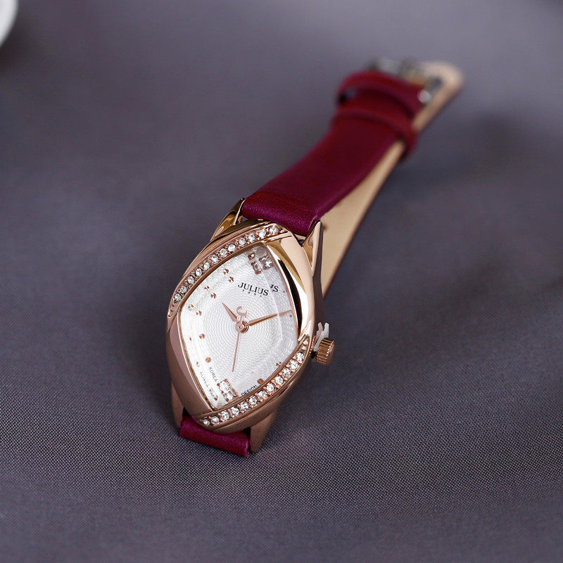 julius手表复古简约菱形职场女气质文艺学生防水石英女表腕表正品