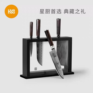 火候新款大马士革菜刀套装家用厨房复合钢刀具刀架五件套切片刀