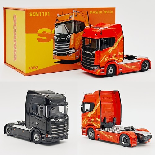 麦思迪1/64仿真汽车模型 斯堪尼亚7705 合金车模跑车收藏摆件礼物