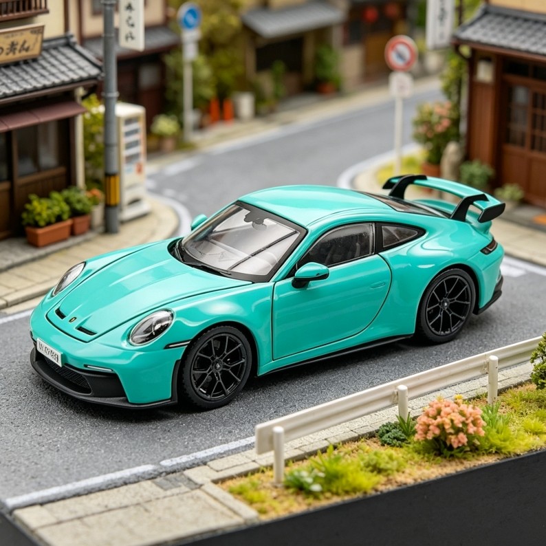 正版比美高1/24保时捷911 GT3跑车仿真合金汽车模型收藏摆件礼物