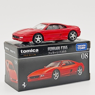 正版多美卡合金车日版黑盒8号法拉利F355小汽车男孩收藏车模礼物