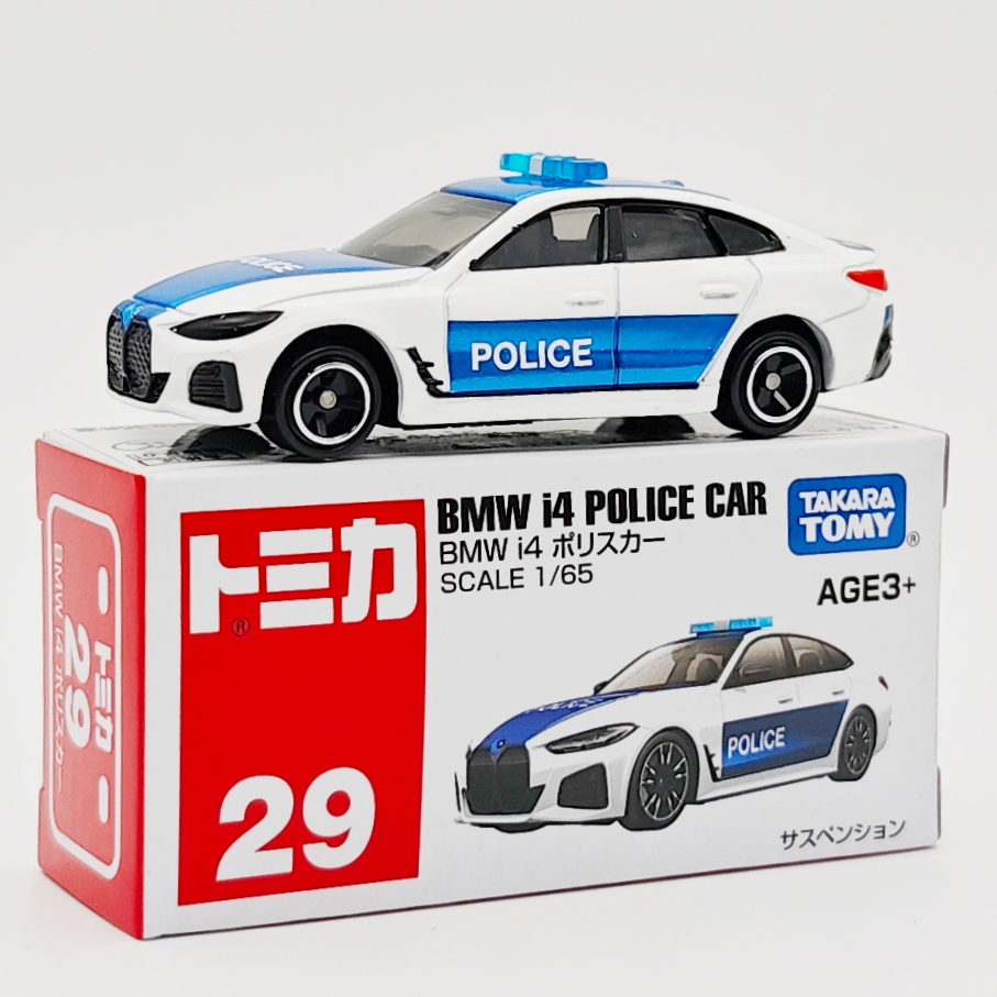 正版多美卡合金车仿真宝马I4警车模型小汽车男孩玩具车收藏礼物