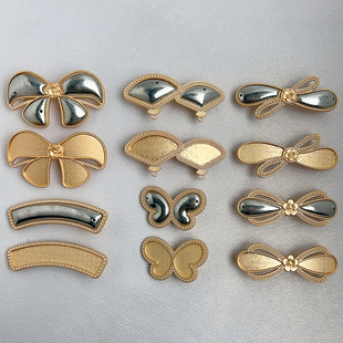 手工diy发夹珍珠系列空托宋锦贴布发饰底胎手作弹簧夹配饰鸭嘴夹