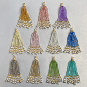 彩色水晶珠流苏穗子DIY配件手工串珠饰品挂件配饰材料