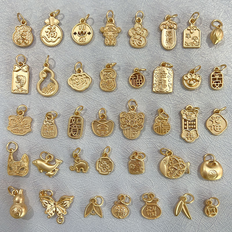宋锦diy饰品配件小挂饰手工小吊坠材料配件掐丝珐琅小滴溜装饰品