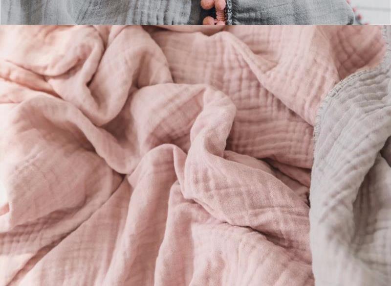 Chăn Nhật Bản màu đơn giản đơn giản điều hòa không khí chăn mùa hè sofa chăn in bông gạc ba lớp nhuộm - Ném / Chăn chăn lông cừu nekio