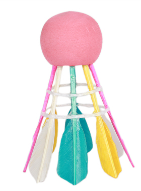 SANBF/三板斧嗒嗒球 训练型鹅毛嗒嗒球 六只装哒哒球 鸭毛普通球