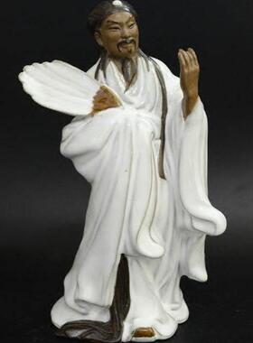 石湾公仔陶瓷工艺品礼品摆件家居艺术饰品人物摆设三国诸葛亮孔明