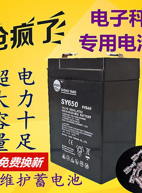 上海友声电子秤蓄电池可充电4v4ah6v4ah电瓶电子台秤通用配件包邮