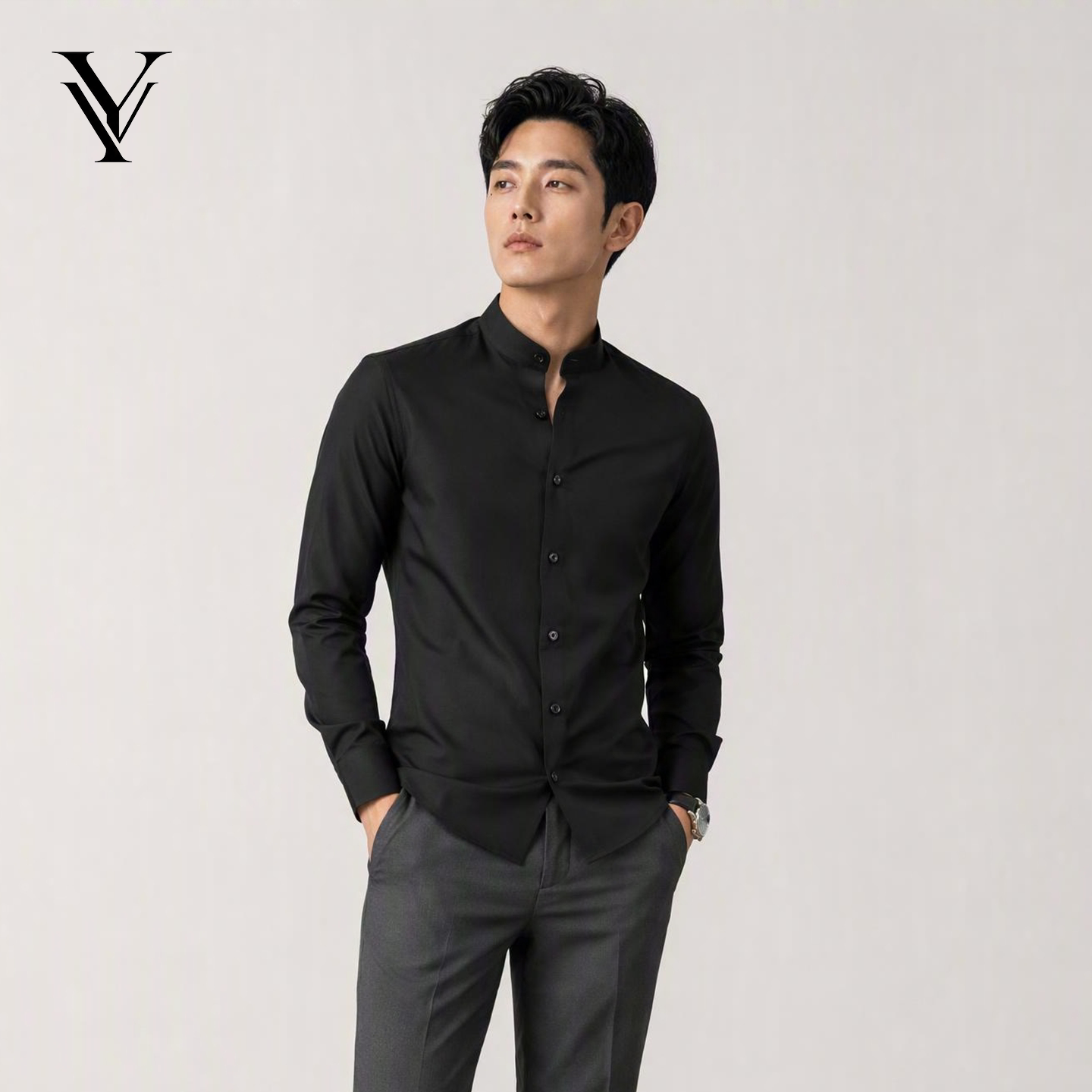 YORVIN优维新中式竹纤维弹力衬衫
