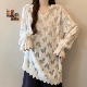 胖宽松长袖 独巨好看蝴蝶镂空蕾丝衫 0130h 大尺码 女装 2026新款 春季