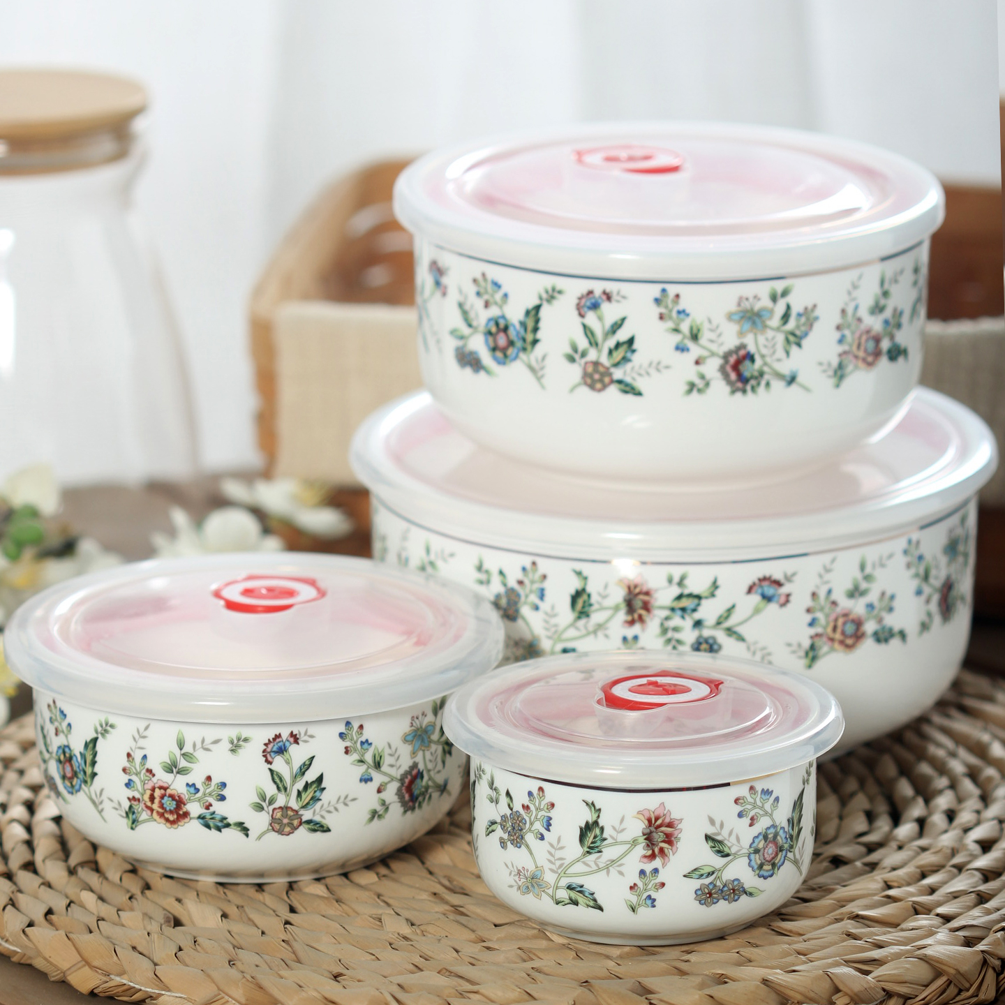 无铅泡面碗微波饭盒蒸蛋带盖带饭