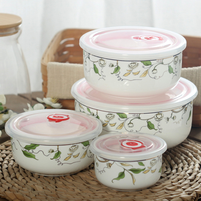 无铅泡面碗微波饭盒蒸蛋带盖带饭