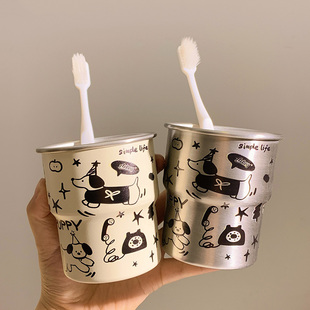 可爱卡通小狗洗漱杯情侣漱口杯家用刷牙杯创意杯子学生宿舍儿童