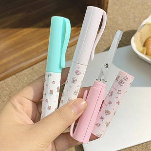 卡通剪刀笔高颜值卡通可爱办公剪刀儿童手工手账便携安全裁剪学生