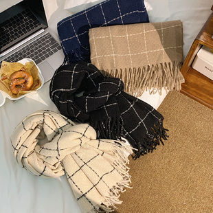 秋冬季 可爱保暖围脖女学生流苏百搭男女通用防寒防风莫兰迪风围巾