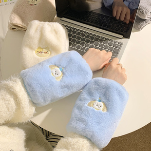 儿童学生成人办公室工作羽绒服袖 可爱毛绒防脏污套袖 套 秋冬季 新款