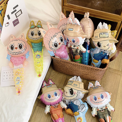 拉布布气球儿童卡通可爱生日礼物少女心节日派对装饰礼品铝膜气球