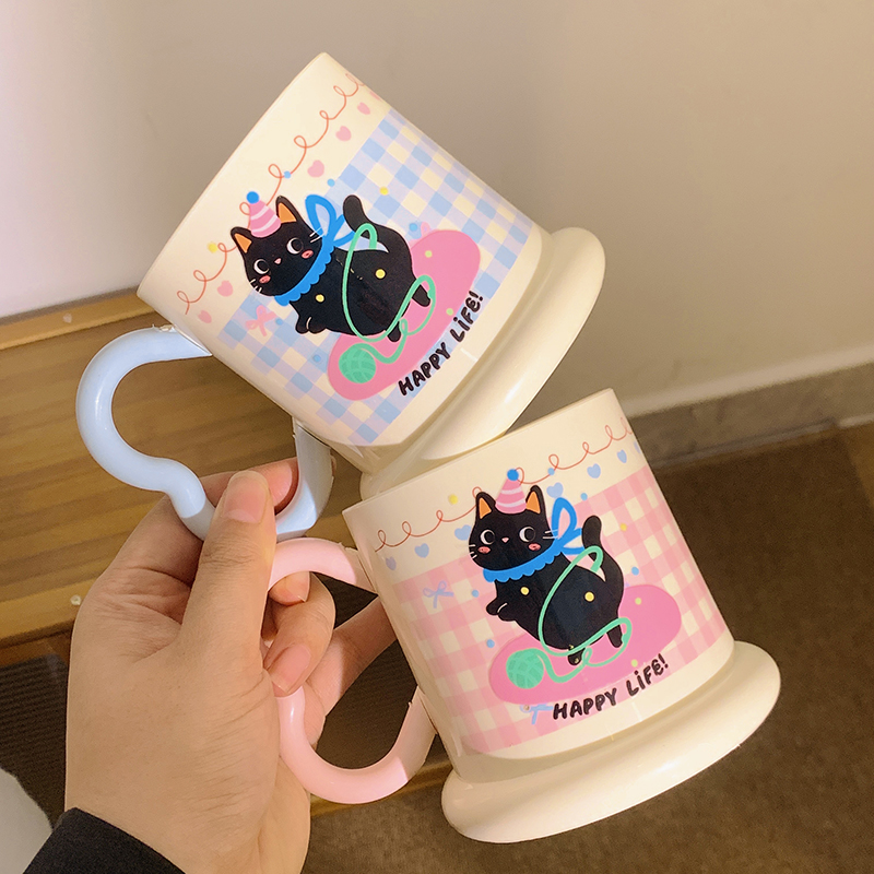 原创卡通漱口杯高颜值家用刷牙杯洗漱杯学生宿舍便携情侣牙刷杯子