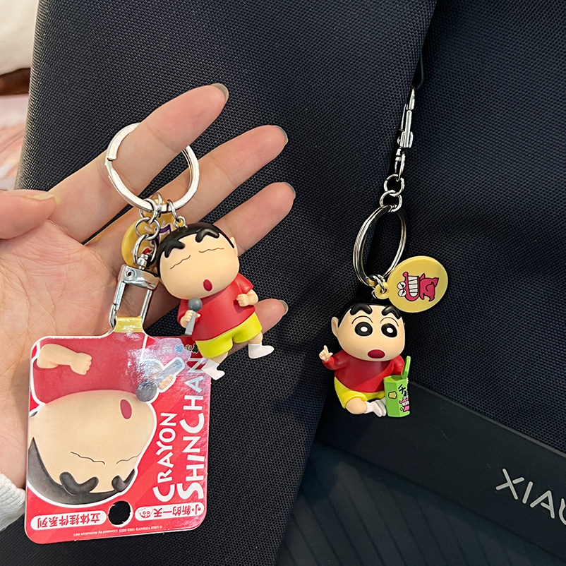 CUTE CARTOON CRAYON LITTLE NOVICE PENDANT THREE-DIMENSIONAL DOLL SCHOOL BAG PENDANT SMALL NEW DAY COUPLE KEYCHAIN