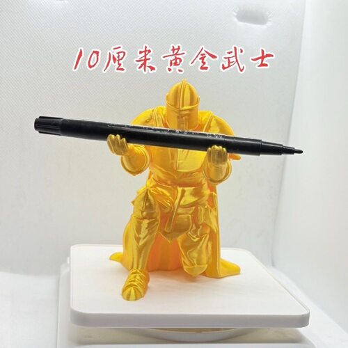 3D打印金色骑士中世纪笔筒摆件支架笔托桌面装饰创意文具手办笔托