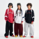 球衣风T恤少儿街舞hiphop演出服装 FUJAM儿童潮牌美式 拼色印花长袖