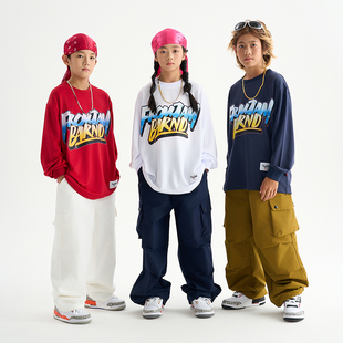 服酱儿童街舞套装潮服男童嘻哈表演服女童hiphop跳舞酷帅表演服装